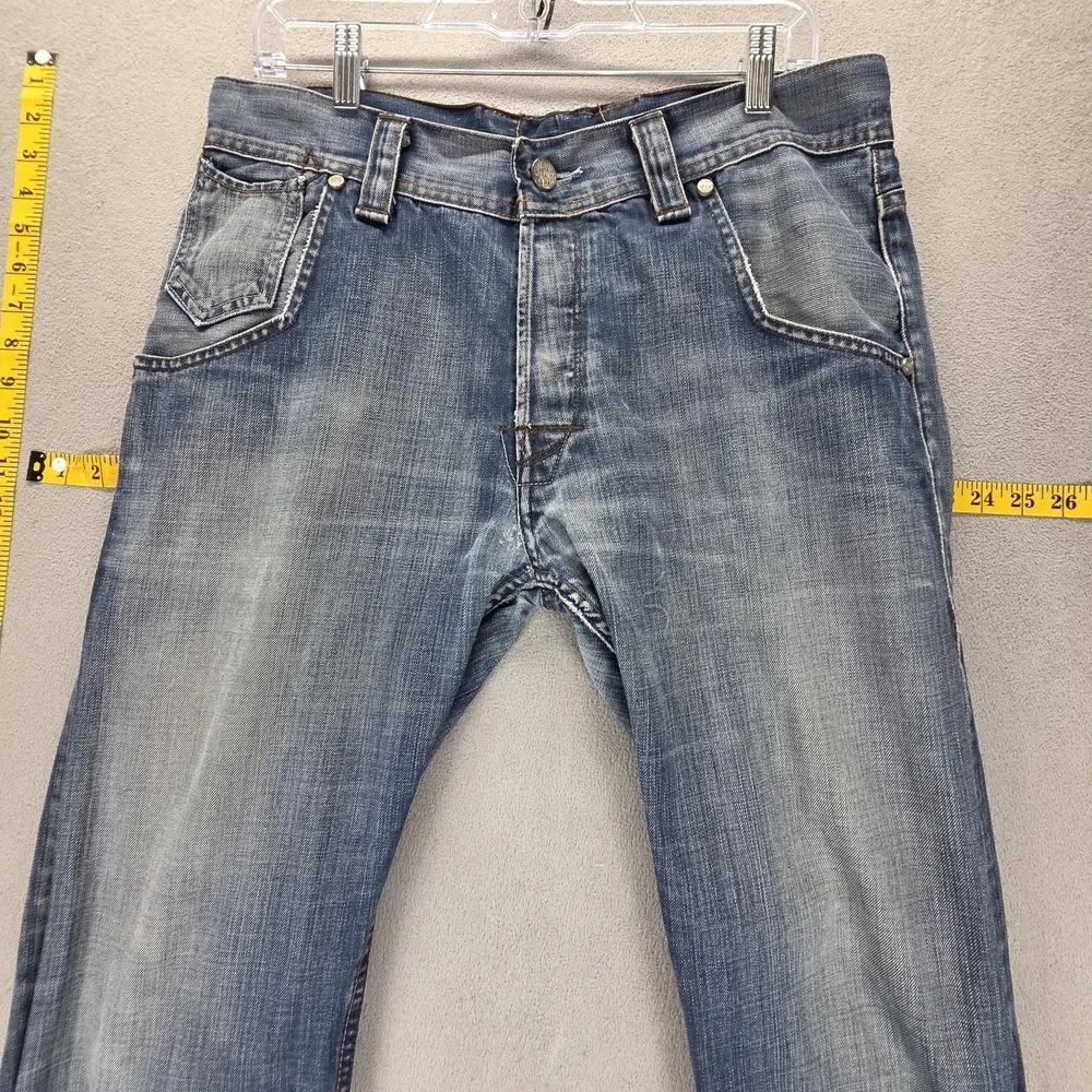 Vintage Levis Engineered Jeans Mens Blue Button Fly Medium Wash Fits 32x30